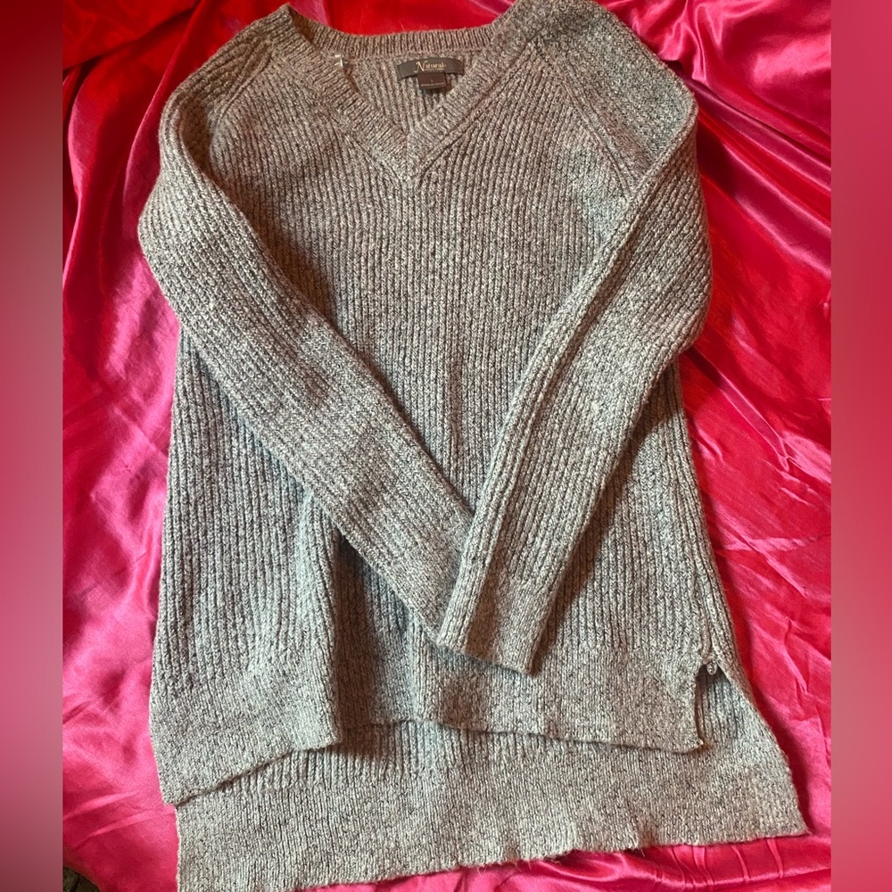 Natural Reflections Charcoal Knit Pullover
